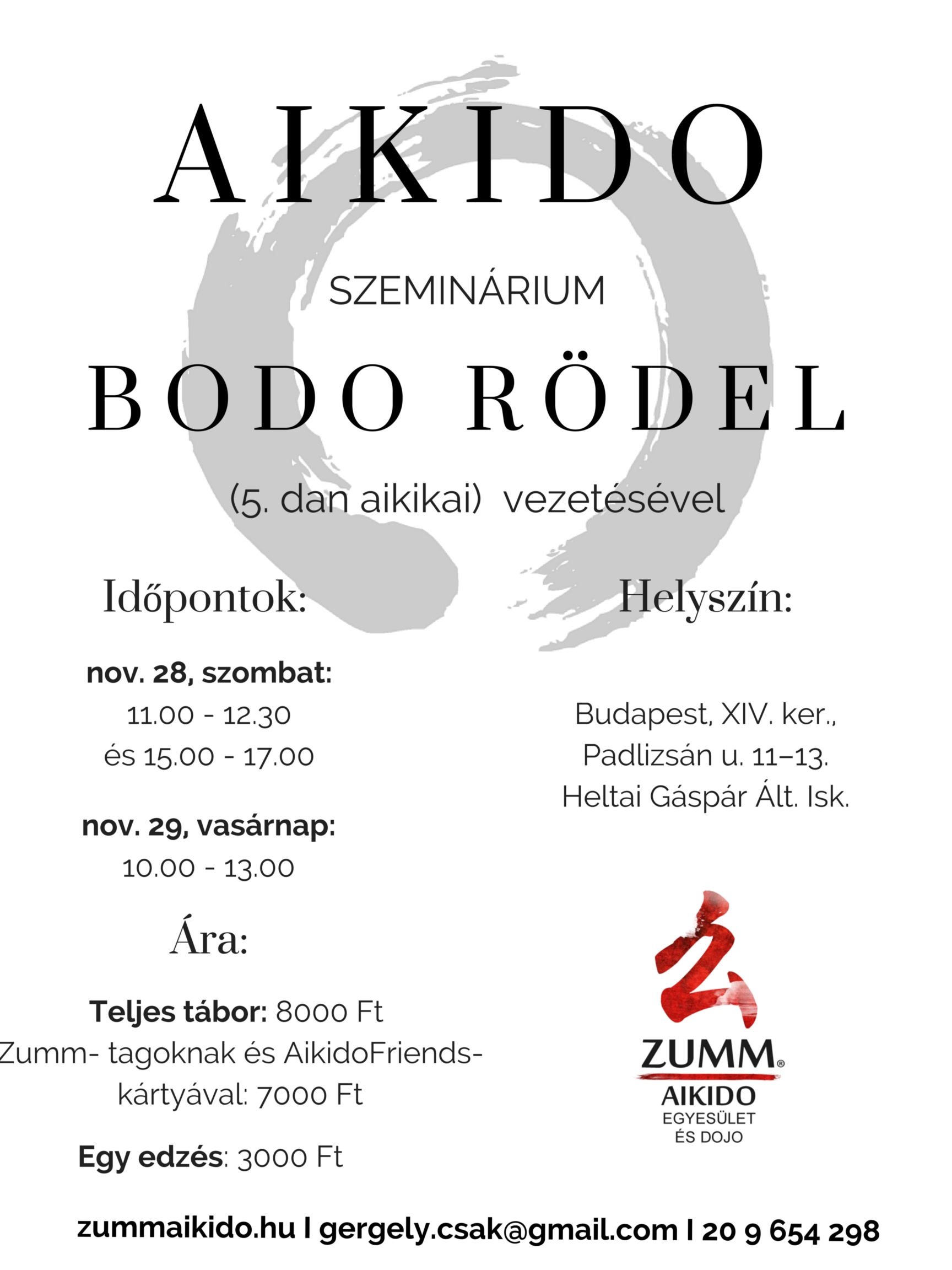 Bodo Rödel aikido edzőtábor