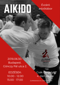 Évzáró edzőtábor Csák Gergely vezetésével @ Zumm Aikido dojo | Budapest | Magyarország