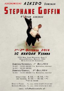 Stéphane Goffin aikido edzőtábor plakát