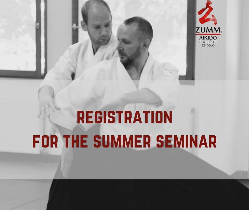 Registration for the aikido summer seminar 2018